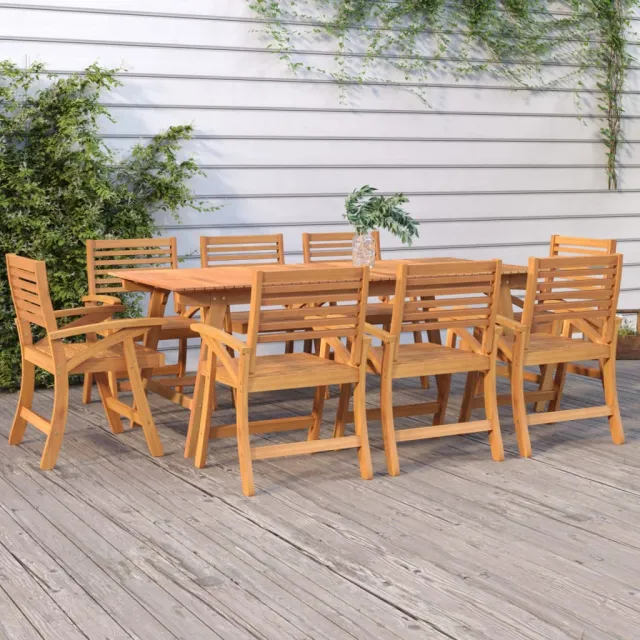 vidaXL Tuintafel 200x90x75 cm massief acaciahout bruin, foto 2