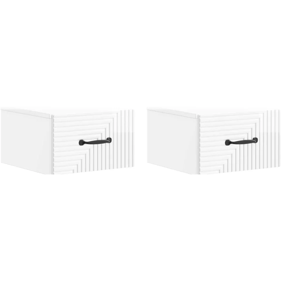 vidaXL Wandbeugel Bedkast 2 st Hoogglans Wit 34,5 x 33 x 20 cm, foto 3