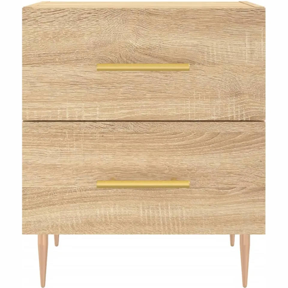 vidaXL Nachtkastje 40x35x47,5 cm bewerkt hout sonoma eikenkleurig, foto 4