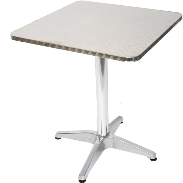 MCW Set van 10 aluminium bistrotafel M28, tafelset tuintafel, rechthoekig 60cm Silver