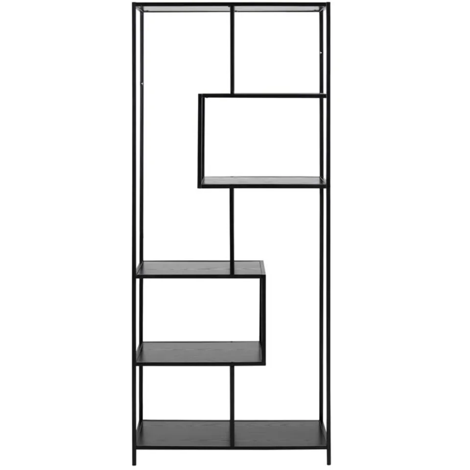 Lisomme Vic houten boekenkast zwart - 77 x 185 cm, foto 4