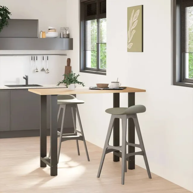 vidaXL Bartafelpoten 2 st 60x(100-101) cm staal antraciet Anthraciet