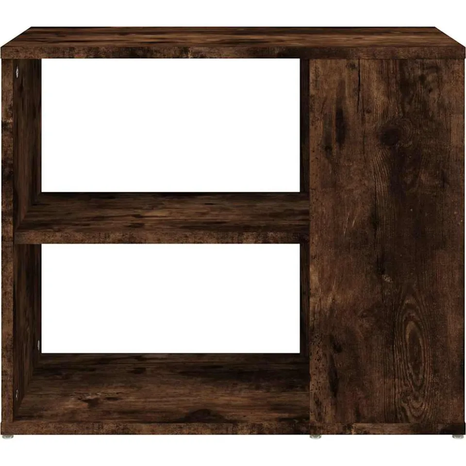 vidaXL Bijzetkast 60x30x50 cm bewerkt hout gerookt eikenkleurig Bruin