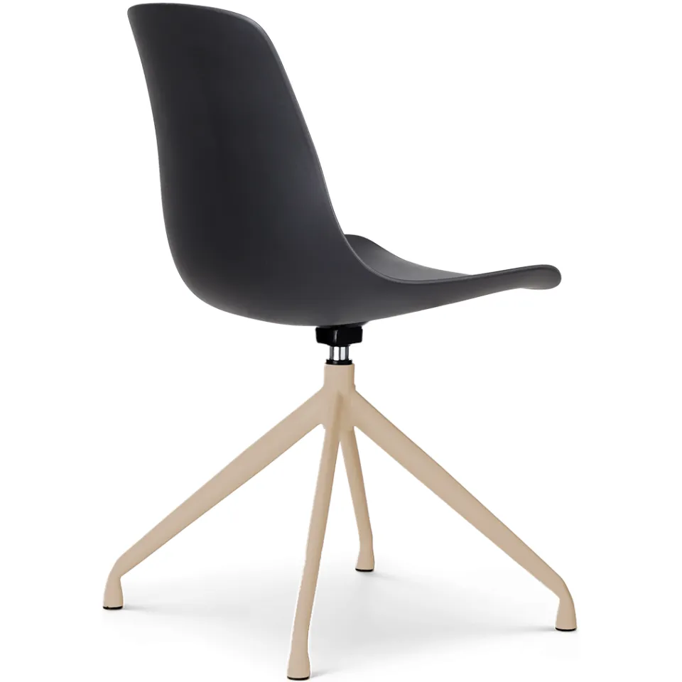 Nolon Nola-Pip draaibare eetkamerstoel zwart - beige onderstel, foto 3