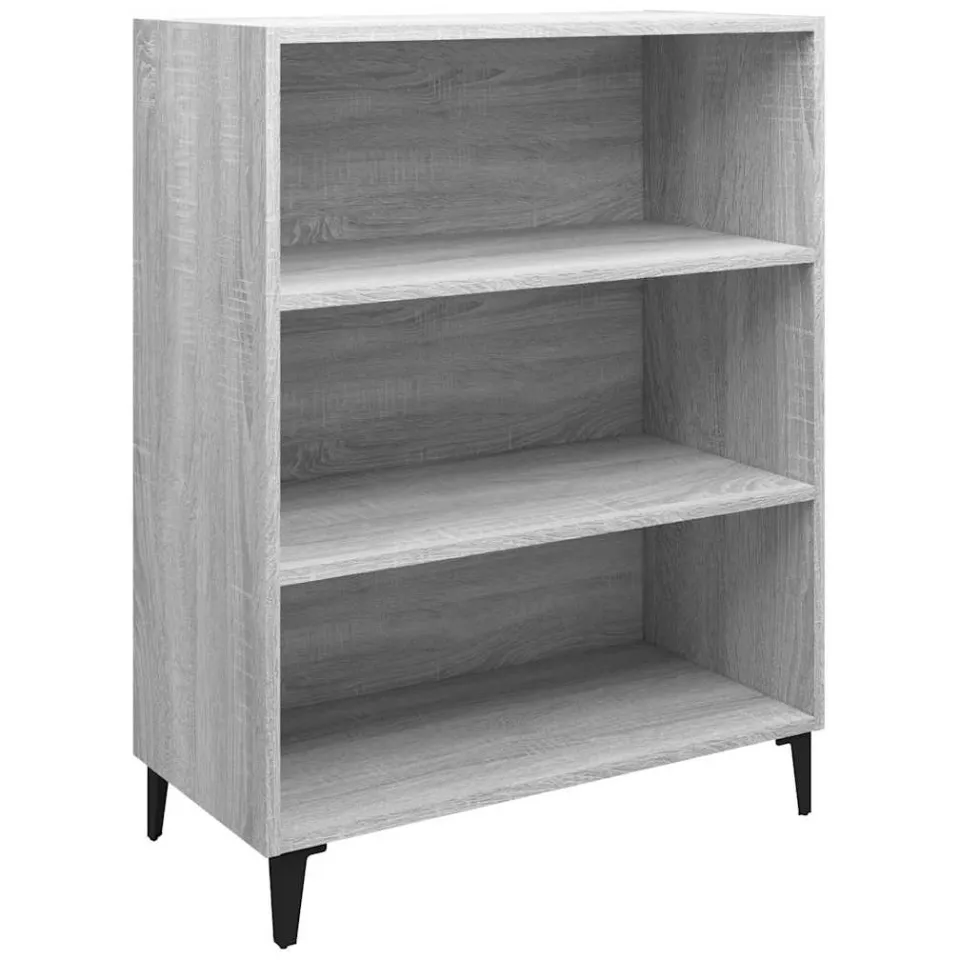 vidaXL Dressoir 69,5x32,5x90 cm bewerkt hout grijs sonoma eikenkleurig