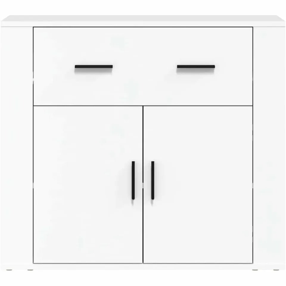 vidaXL Dressoir 80x33x70 cm bewerkt hout wit, foto 4