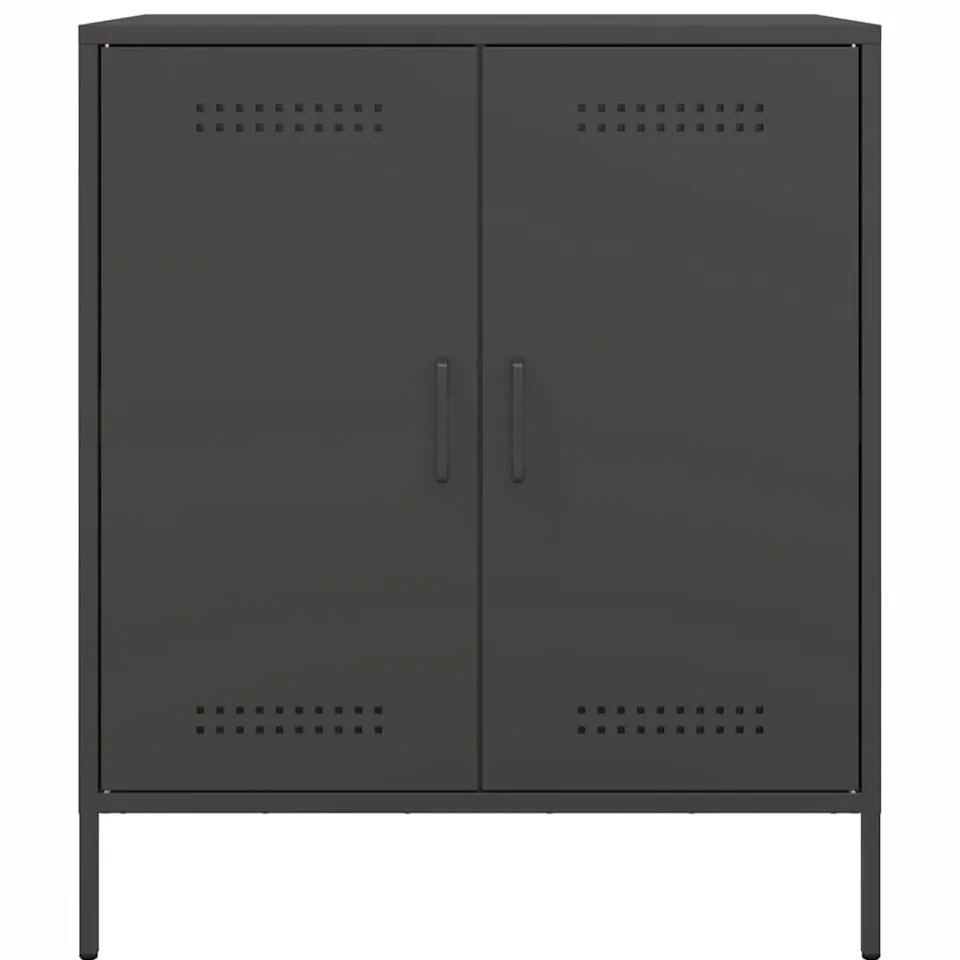 vidaXL Dressoir 68x39x79 cm staal zwart, foto 3