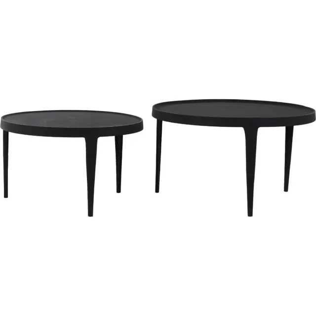 Light & Living Salontafel Tobias - Zwart - Ø75cm - Modern