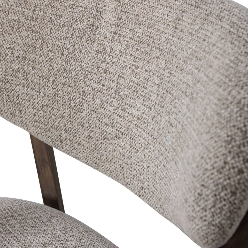 WOOOD Udar Fauteuil Met Houten Frame - Polyester - Naturel, foto 6