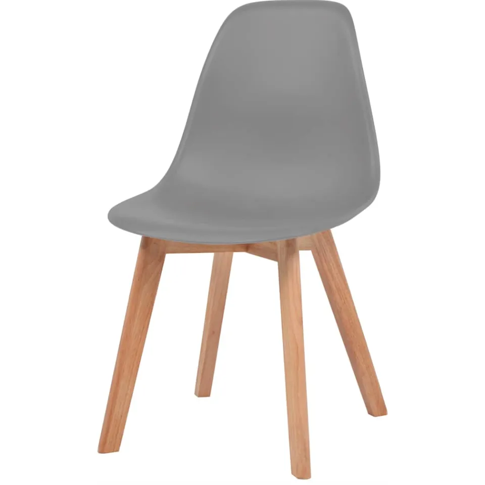 vidaXL Eetkamerstoelen 4 st kunststof grijs, foto 3