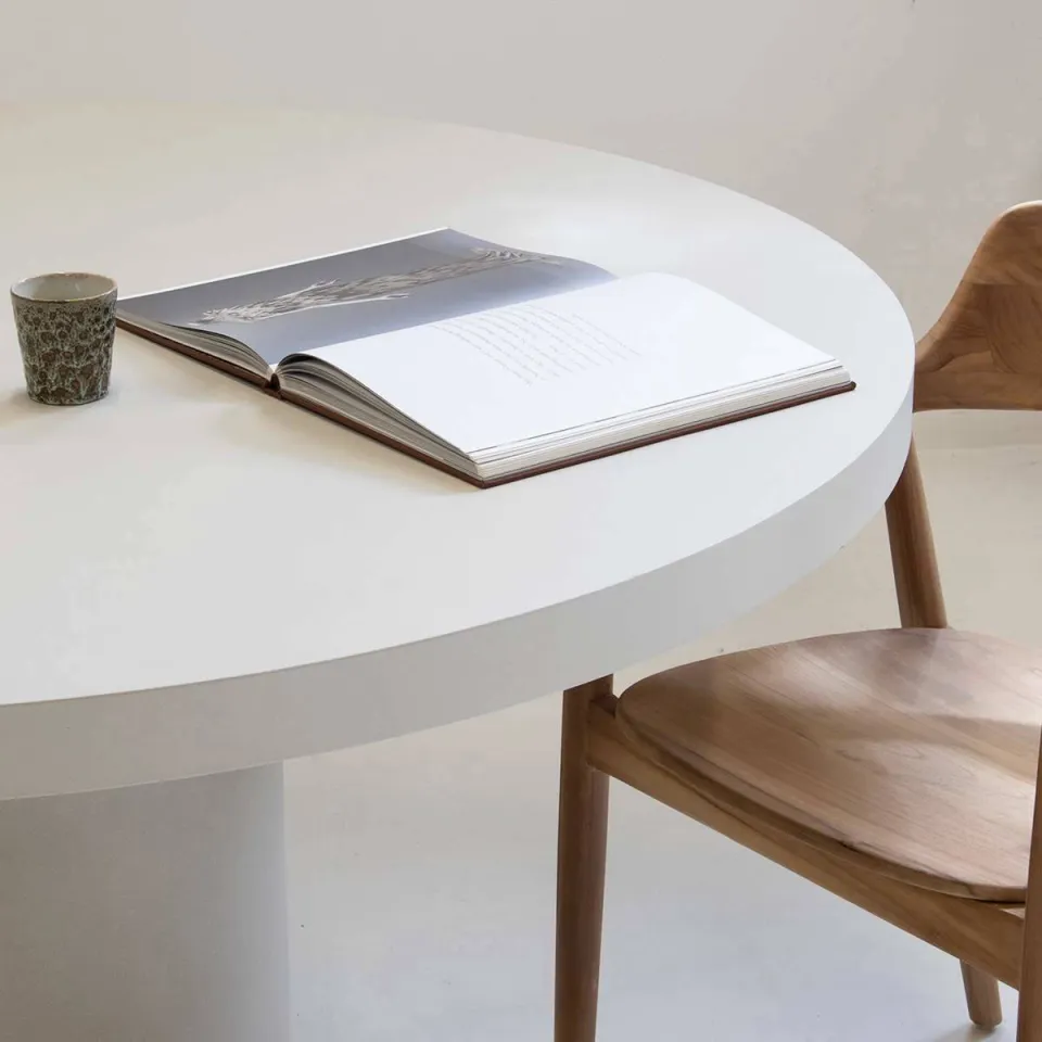 Giga Meubel Eettafel Eden - Rond - Composiet - 150cm, foto 6