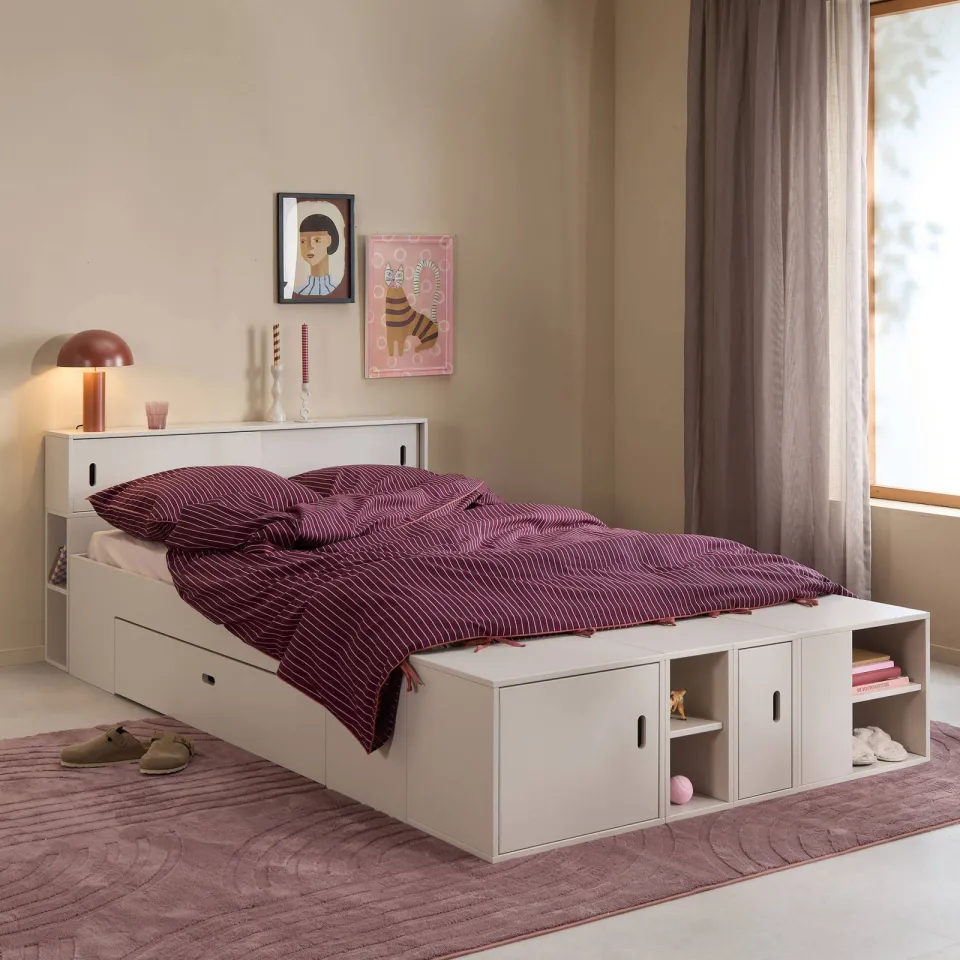 NOUS Living hoofdbord 140x200 Cubi cashmere, foto 5