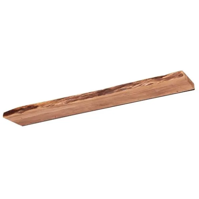 Industrieel In Huis Luxe Zwevend Wandplank Hout - Muurplankje Zwevend (120 cm) - Wandplank Kinderkamer - Houten Wandplank Industrieel met Metaal - Zwevende Wandplank/ Boekenplank - Nachtkastje - Wandplanken Bruin - Muur Plank Bruin / Zwart