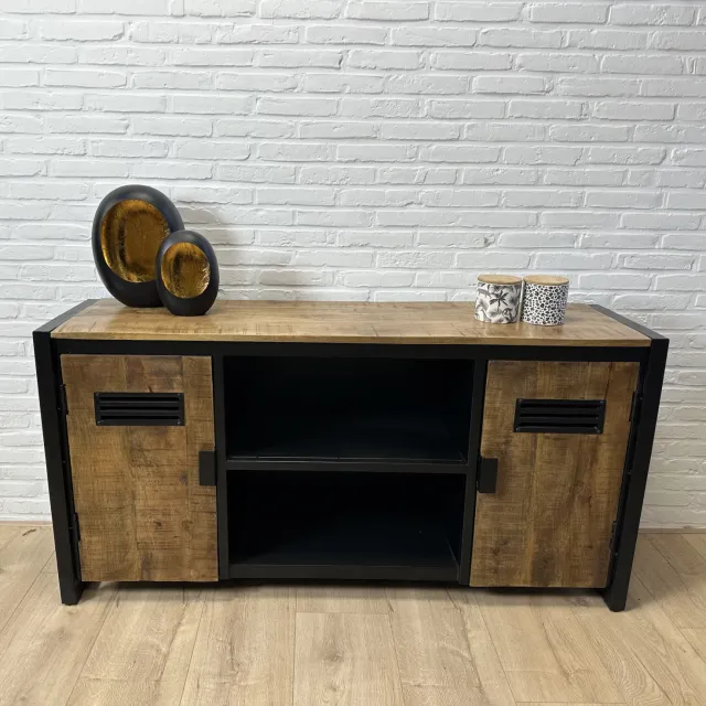NordXL Mangohout dressoir Lian met 2 deuren en legplank
