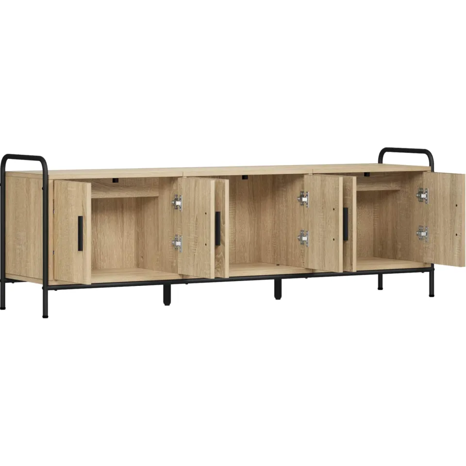 vidaXL Tv-meubel 146 x 33 x 50 cm Sonoma Eiken Bewerkt hout Bruin