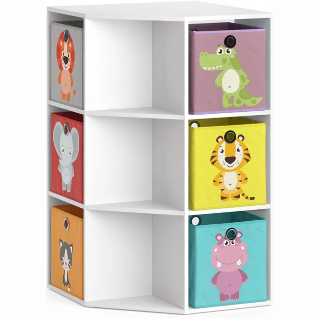 Vicco Luigi Kinderboekenkast – 64 x 107.8 cm met 6 vouwdozen opt.1 Wit