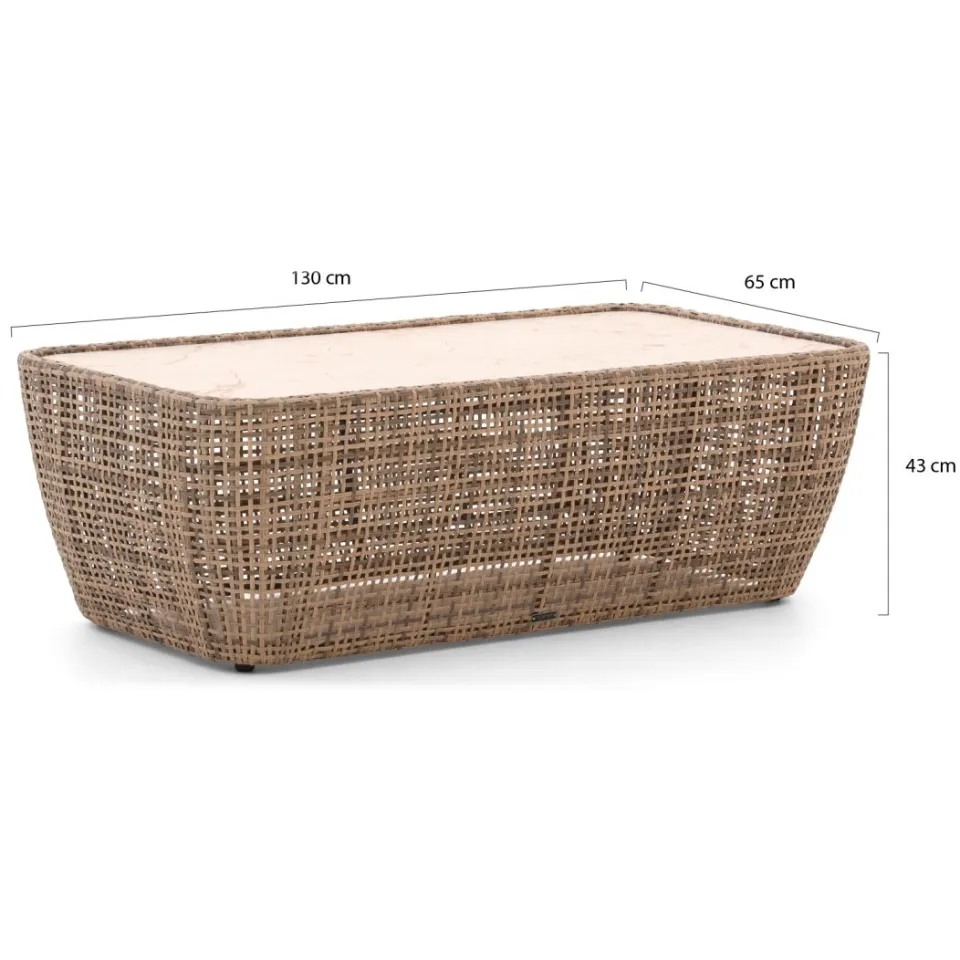 Intenso Furniture Intenso Marecchia lounge tuintafel 130x65x43cm taupe, foto 2