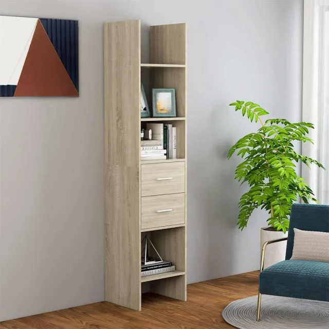 vidaXL Boekenkast 40x35x180 cm bewerkt hout sonoma eikenkleurig, foto 2