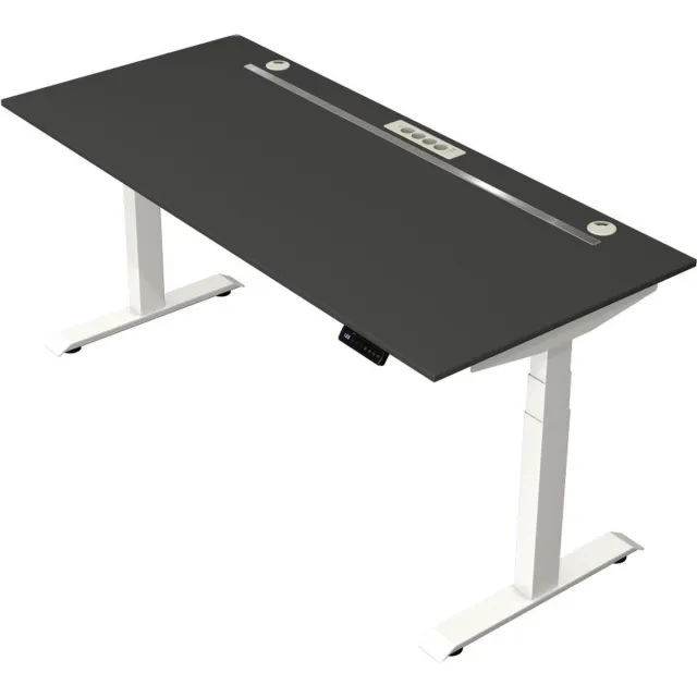 Kerkmann Zit sta bureau Move Boost 4 - 180x80cm - antraciet-wit