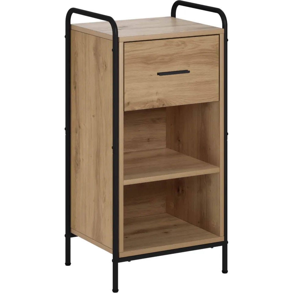 vidaXL Dressoir Artisanaal eiken 97 x 33 x 81 cm Bewerkt hout, foto 3