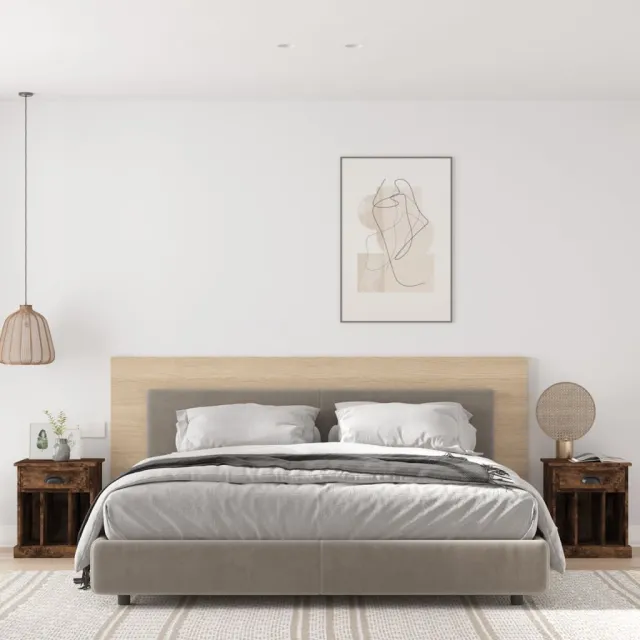vidaXL Nachtkastjes 2 st 43x36x50 cm gerookt eikenkleurig