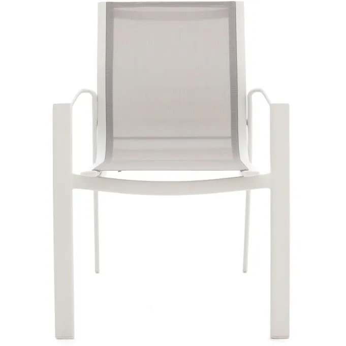 Forza Furniture Forza Altea/Fidenza 160cm dining tuinset 5-delig stapelbaar wit, foto 5