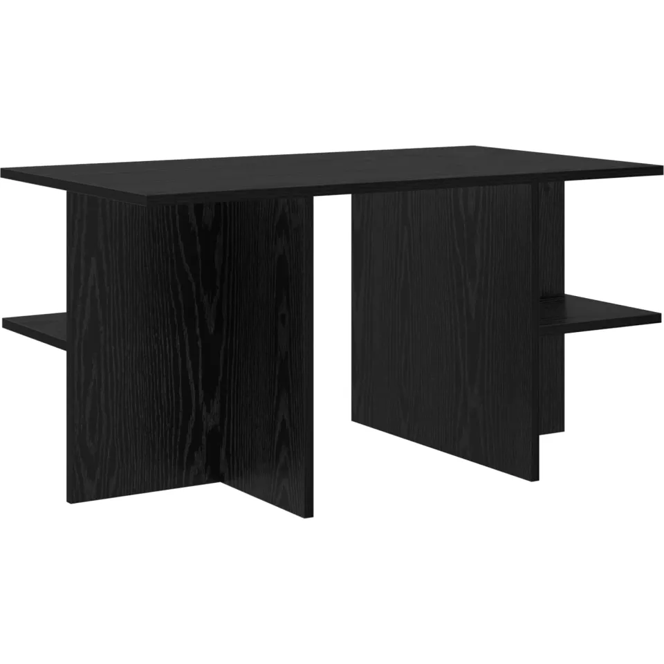 vidaXL Salontafel Zwart eiken 87 x 50 x 45 cm Geconstrueerd hout