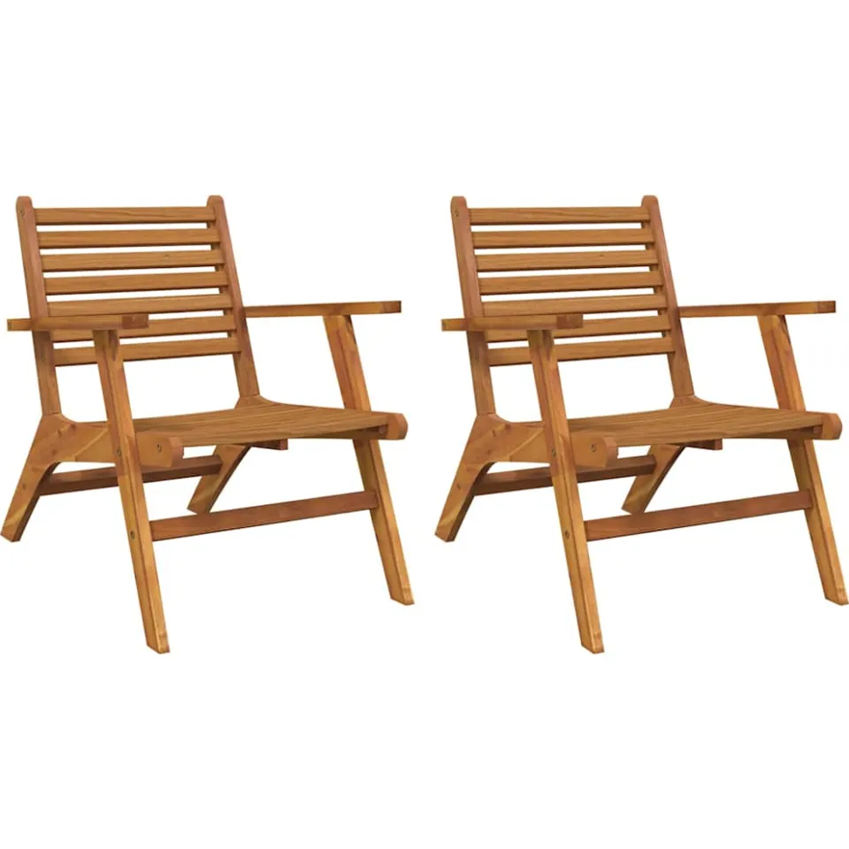 vidaXL Tuinstoelen 2 st massief acaciahout bruin, foto 3