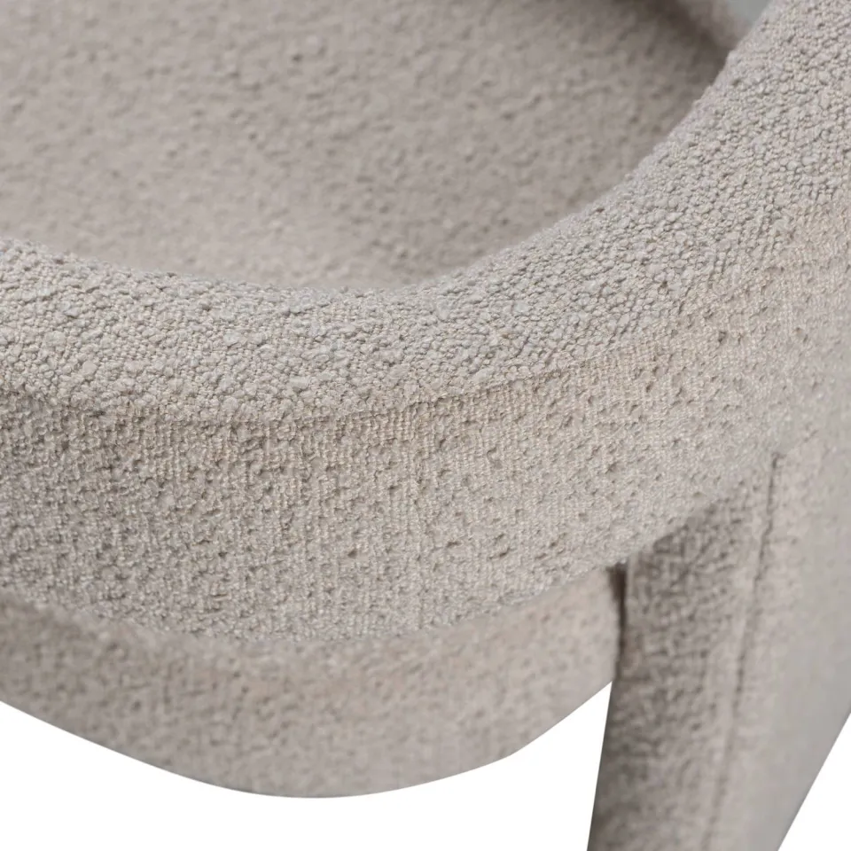 WOOOD Tiwa Fauteuil - Bouclé - Beige - 70x64x64, foto 5