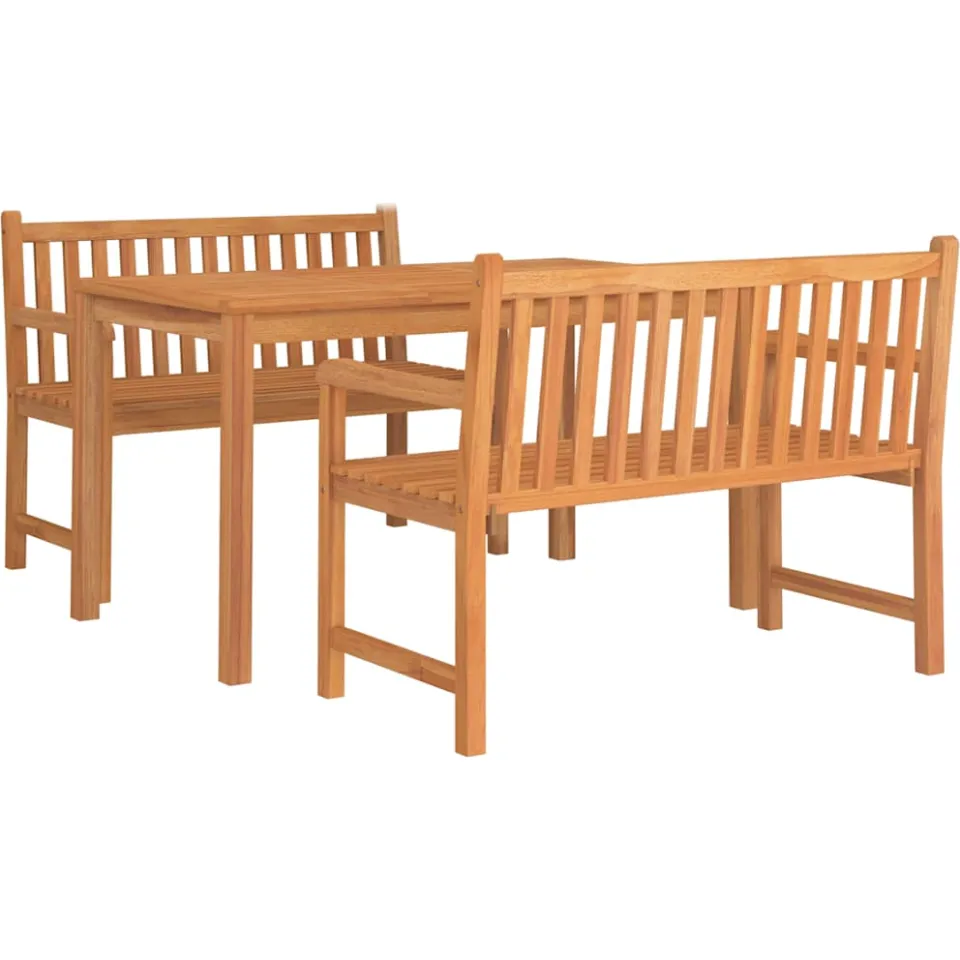 vidaXL 3-delige Tuinset massief teakhout bruin, foto 3