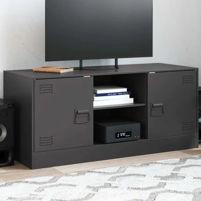 vidaXL Tv-meubel 99x39x44 cm staal zwart, foto 2