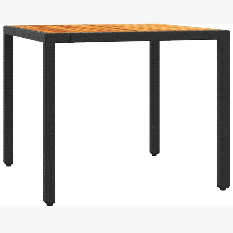 vidaXL 5-delige Tuinset met kussens poly rattan zwart, foto 4
