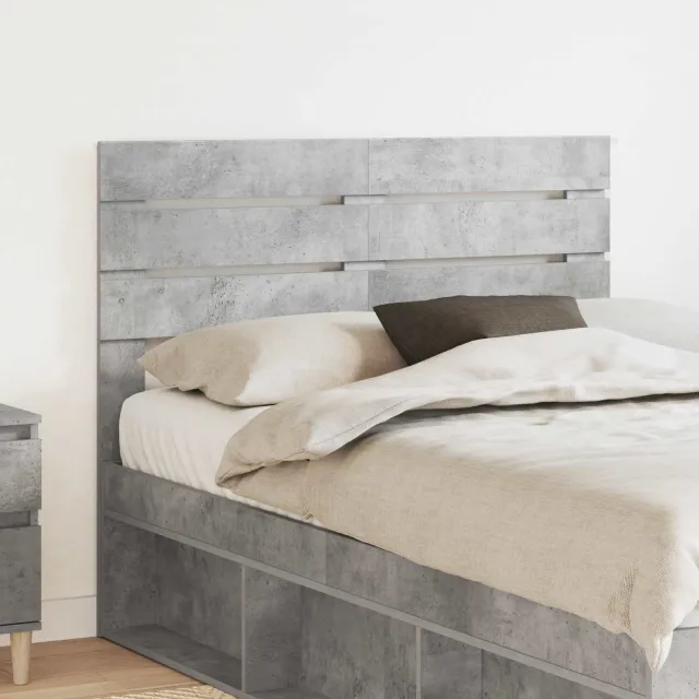 vidaXL Hoofdbord Beton Grijs Bewerkt hout