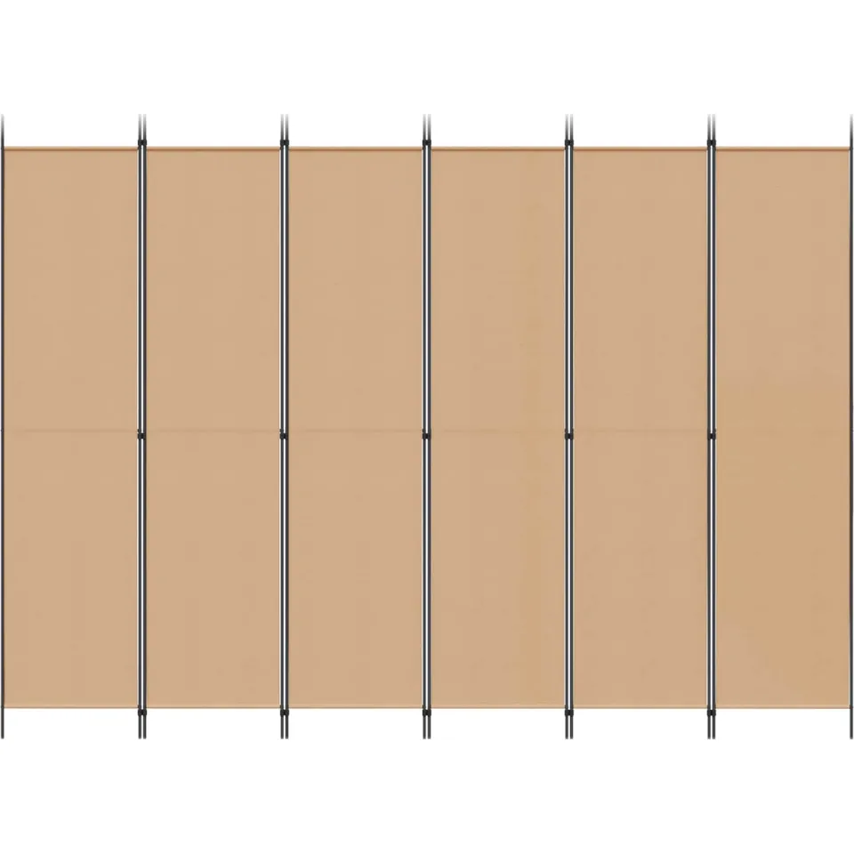 vidaXL 6-Panelen Kamerscherm Beige 300 x 220 cm Stof, foto 4