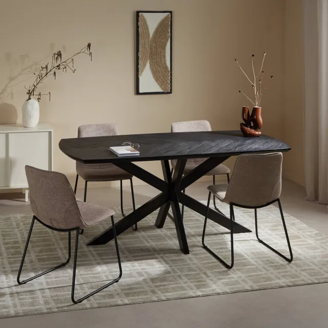 NOUS Living eetkamertafel Robb zwart, foto 2