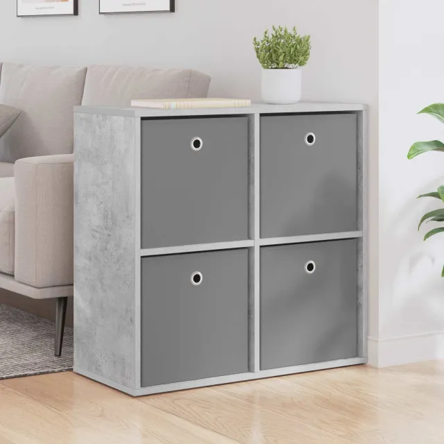 vidaXL Dressoir Beton Grijs 68,5 x 32 x 67 cm, foto 2