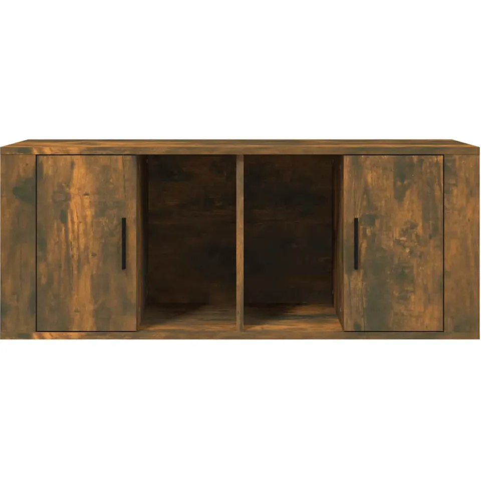 vidaXL Tv-meubel 100x35x40 cm bewerkt hout gerookt eikenkleurig, foto 3