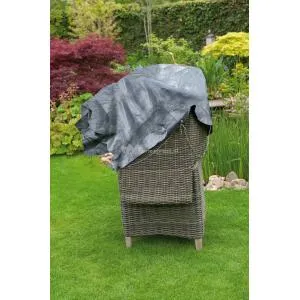 Nature Beschermhoes Voor Gestapelde Stoelen Pe 100 G/m² Antraciet 140x75x70cm, foto 2