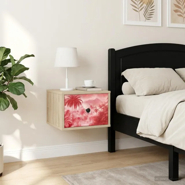 vidaXL Wandkastje AACHEN 2 st Sonoma Eiken 36 x 33 x 25 cm Bruin