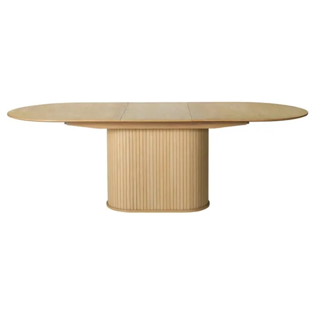Meubelplaats Eettafel Nola eikenhout Ovaal uitschuifbaar 95x180-230 CM - Naturel