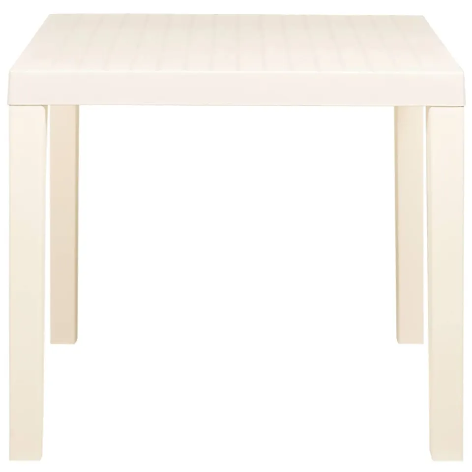 vidaXL Tuintafel 79x65x72 cm kunststof wit