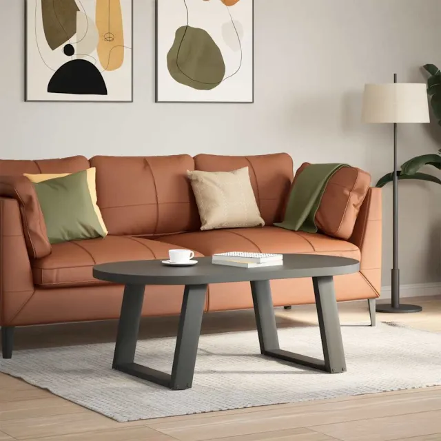 vidaXL Salontafelpoten 2 st U-vormig 70x(42-43) cm staal antraciet Anthraciet
