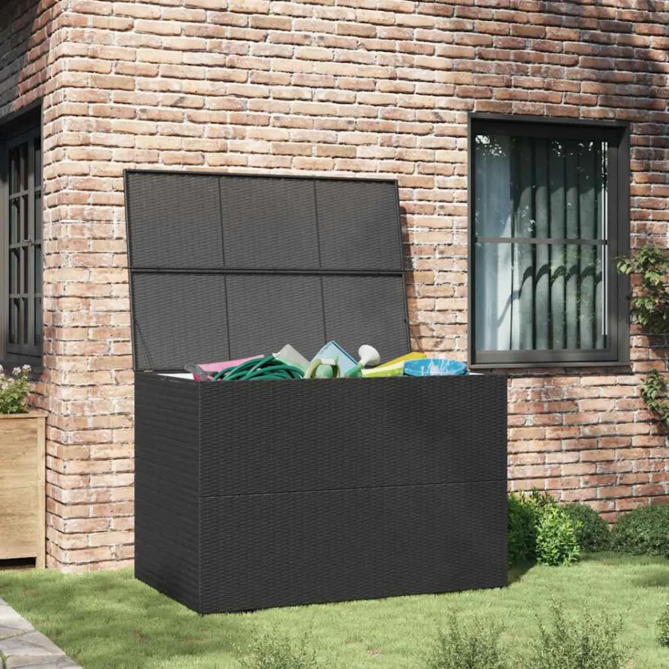 vidaXL Tuinbox 150x100x100 cm poly rattan zwart, foto 3