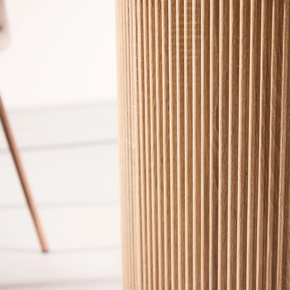 Nest living Maurits ronde eettafel met glazen tafelblad bruin - Ø120 cm, foto 5