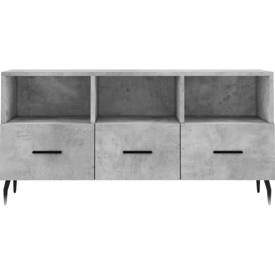vidaXL Tv-meubel 102x36x50 cm bewerkt hout betongrijs grijs