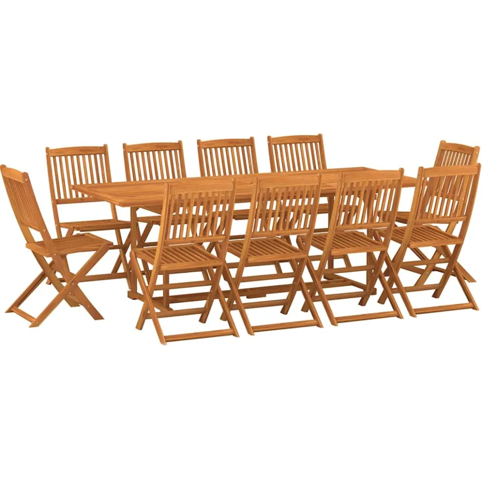 vidaXL 11-delige Tuinset 220x90x75 cm massief acaciahout bruin, foto 3