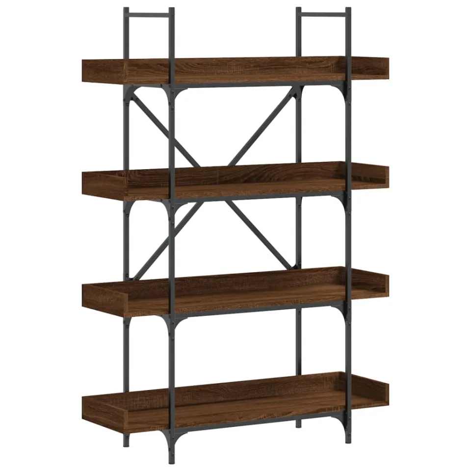vidaXL Bookcase 4-laags Medium Brown Oak, foto 3
