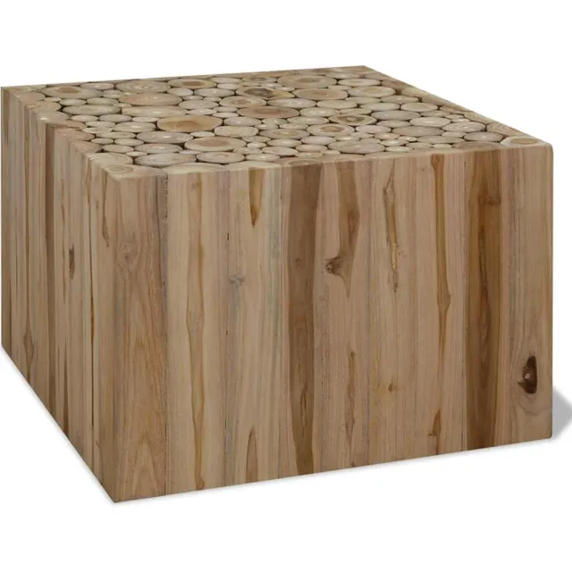 vidaXL Salontafel 50x50x35 cm echt teakhout Bruin