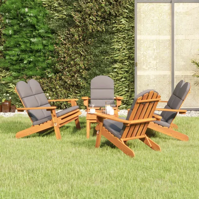 vidaXL 5-delige Loungeset Adirondack massief acaciahout bruin, foto 2