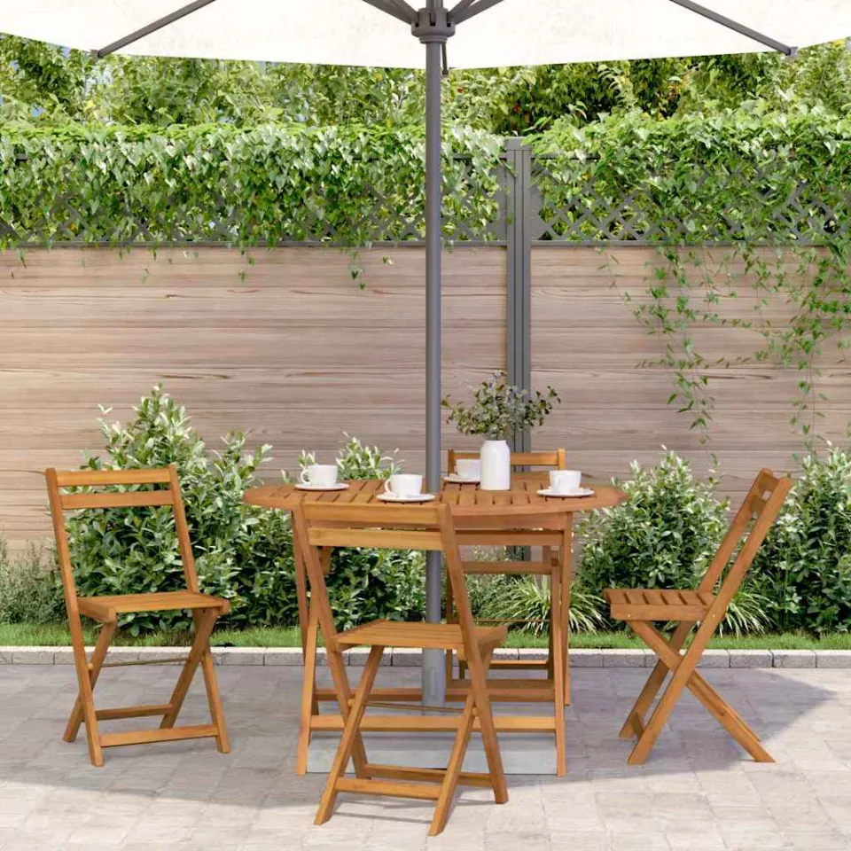 vidaXL Tuintafel inklapbaar 110 cm massief acaciahout bruin, foto 3